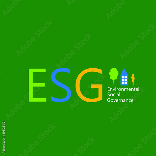 ESG concept of environmental, social and governance; sustainable development. Vector illustration, 10 EPS
