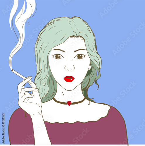 girl with a cigarette girl smoking