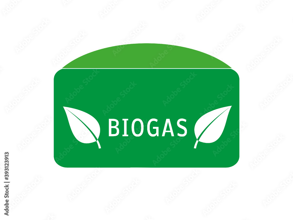 Biogasanlage Vektor auf weißen Hintergrund
