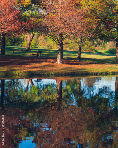 Autumn Reflections in Crowley Park, Richardson, Texas photo