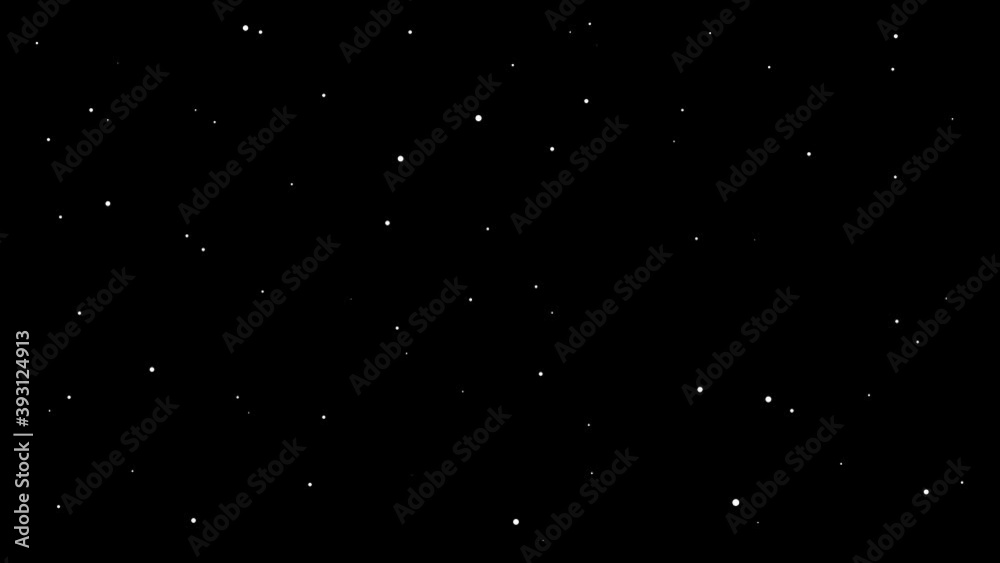 2d background animation. Night sky effect with twinkling stars filling the sky with beautiful meteor.