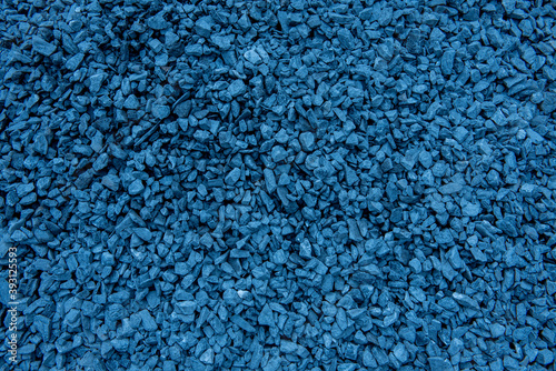 Granite gravel texture background. Blue color.