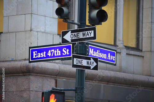 new york street road sign