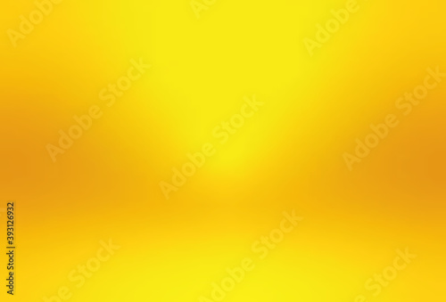 Gold, yellow empty room studio gradient used for background and display your product.