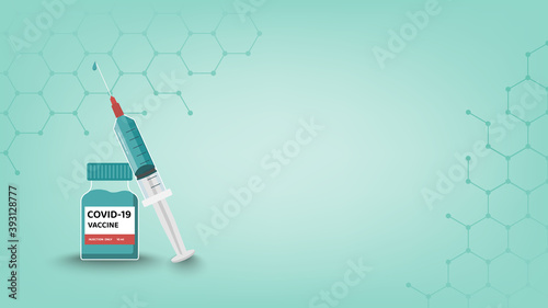 A medical syringe with needle and coronavirus vaccine Concept of vaccination
Illustration about the coronavirus vaccine
