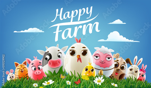cute farm animals for spring decorations