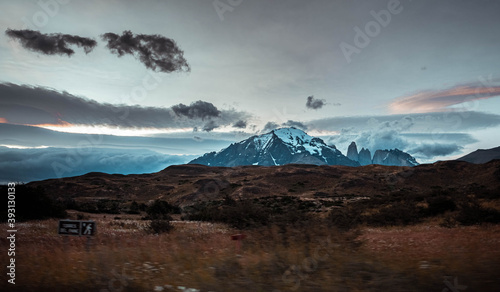 Fototapeta Naklejka Na Ścianę i Meble -  Meadows and mountains of Patagonia in Chile 