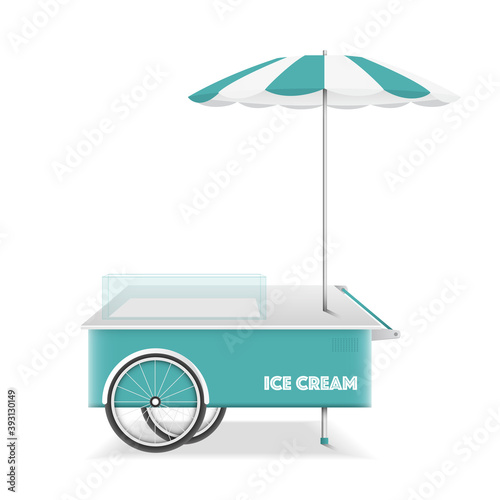 Ice cream cart on white background vector design EPS10.