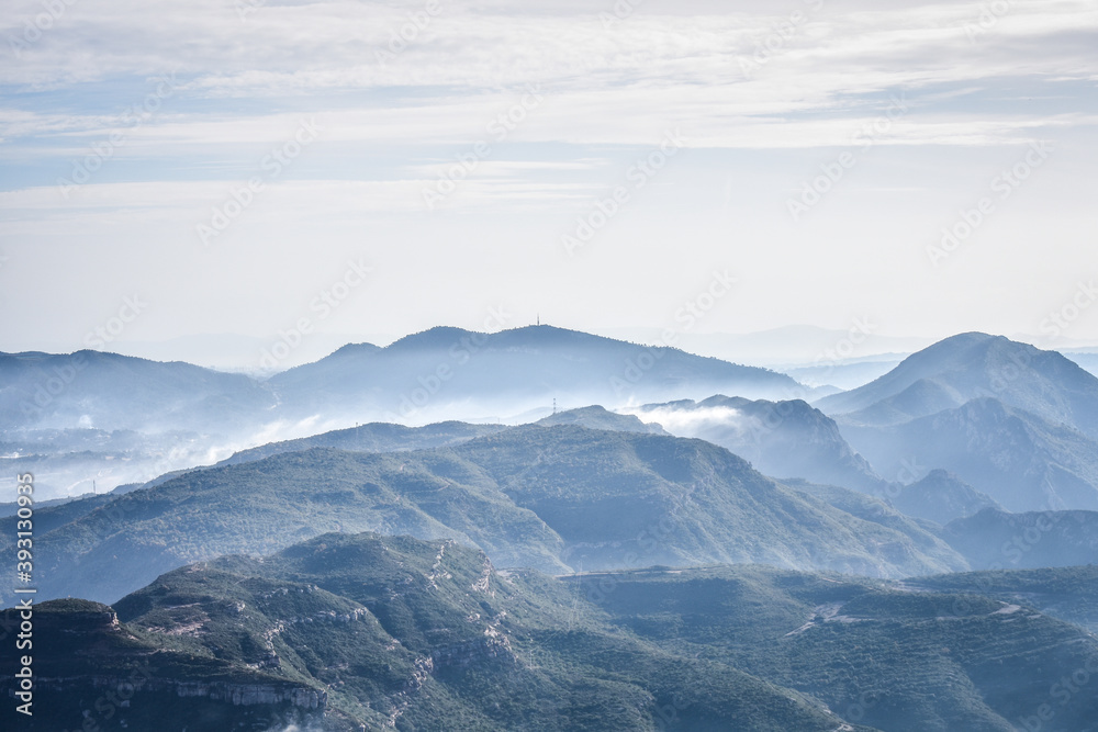 mountains and clouds (view from mountain Montserrat)
