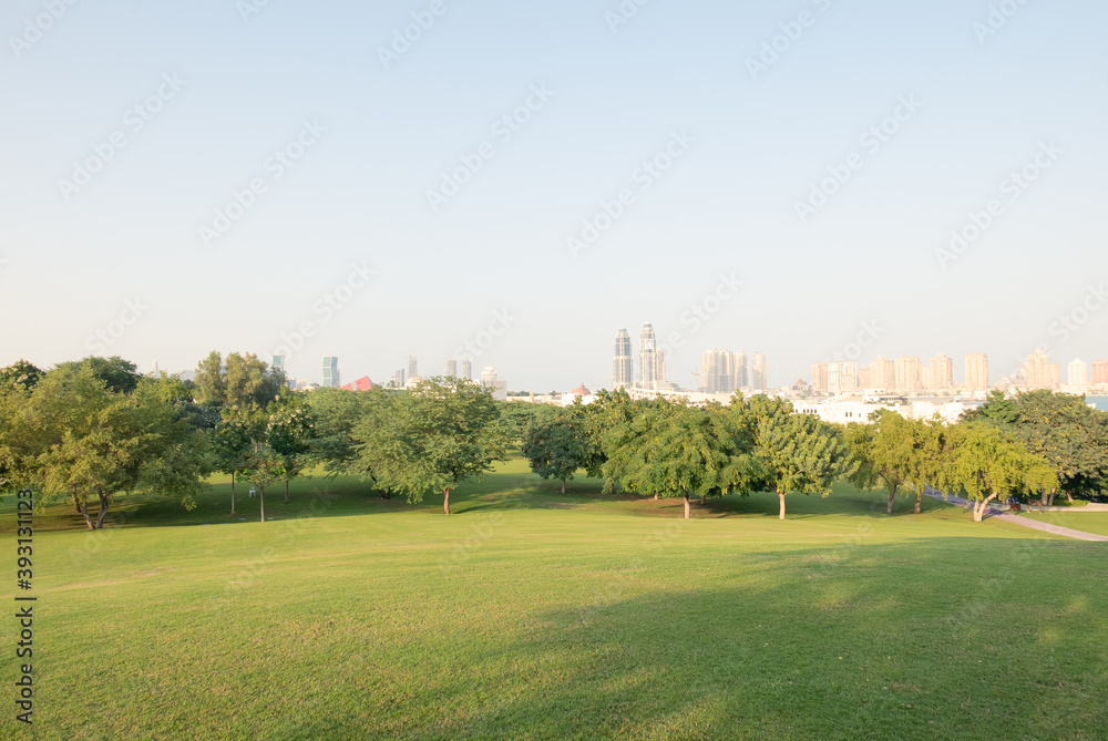Doha golf course in the evening