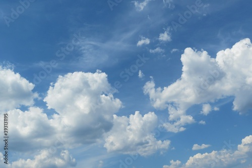 Blue sky with white clouds