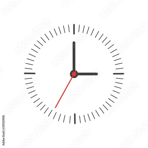 Clock icon isolate on white background.