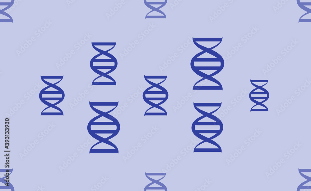 Seamless pattern of large isolated blue dna symbols. The pattern is divided by a line of elements of lighter tones. Vector illustration on light blue background Seamless pattern of large isolated blue dna symbols. The pattern is divided by a line of elements of lighter tones. Vector illustration on light blue background