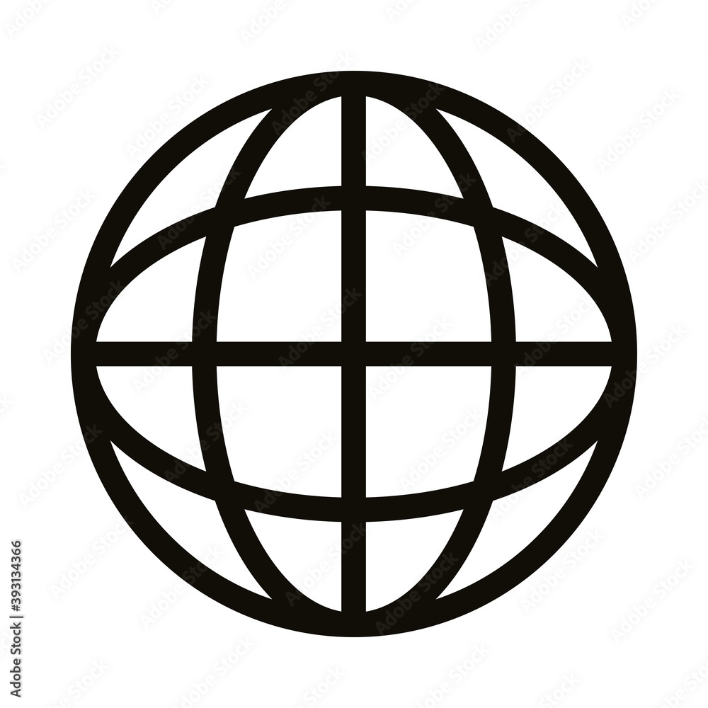 sphere planet silhouette style icon sphere planet silhouette style icon