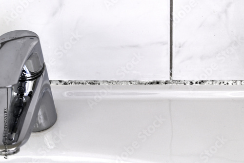 Mould in a bathroom.