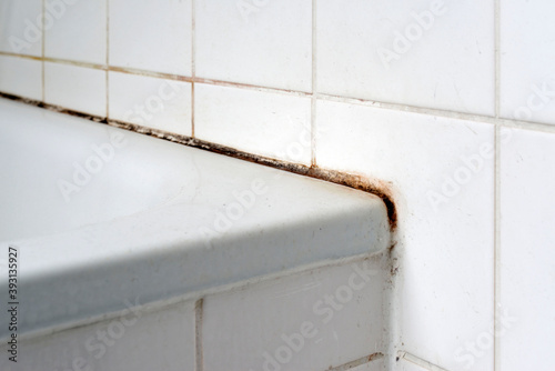 Mould in a bathroom.