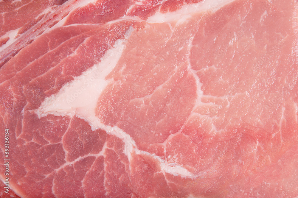 Meat uncooked slice pork background texture close up Meat uncooked slice pork background texture close up