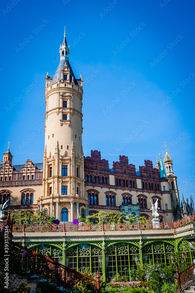 Fototapeta premium Schwerin Castle, the seat of the parliament of Mecklenburg-Western Pomerania, Germany