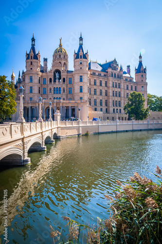 Schwerin Castle, the seat of the parliament of Mecklenburg-Western Pomerania, Germany