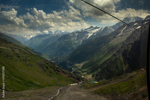 cable car in the mountains