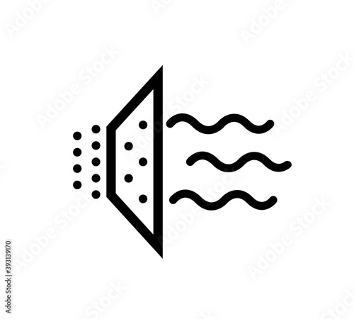 Air purifier outline vector icon. Thin line black air purifier icon, flat vector simple element illustration from editable electronic devices concept isolated on white background photo