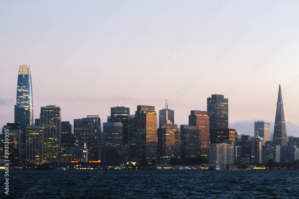 Obraz premium Beautiful San Francisco skyline at twilight