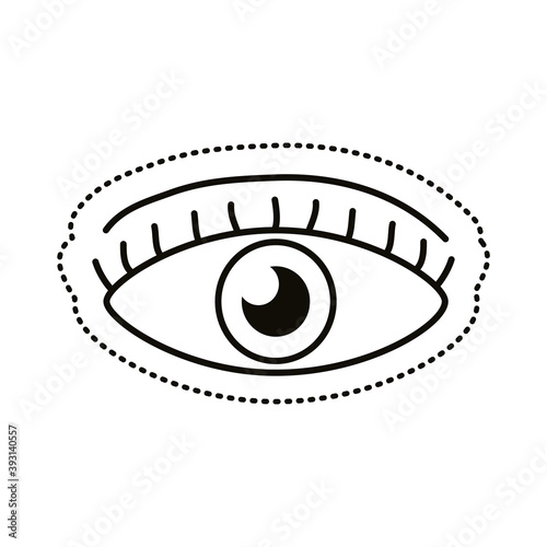 eye human sticker line style icon © Gstudio