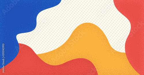 Creative fluid background in memphis style. Vector illustration colorful spotty pattern with blobs and dots.