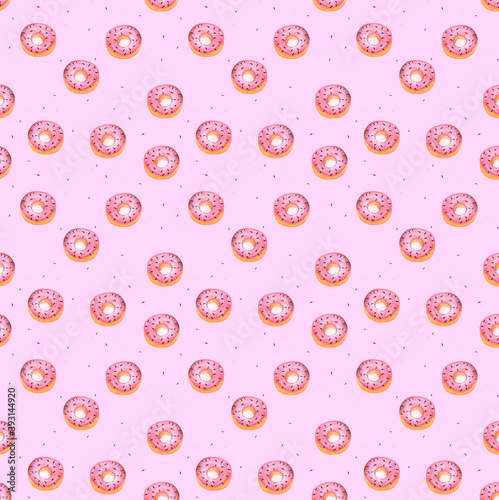 watercolor donuts seamless pattern