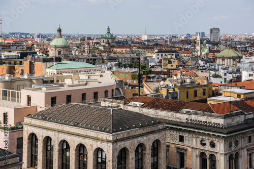 Panorama of the city of Milan on a Sunny day