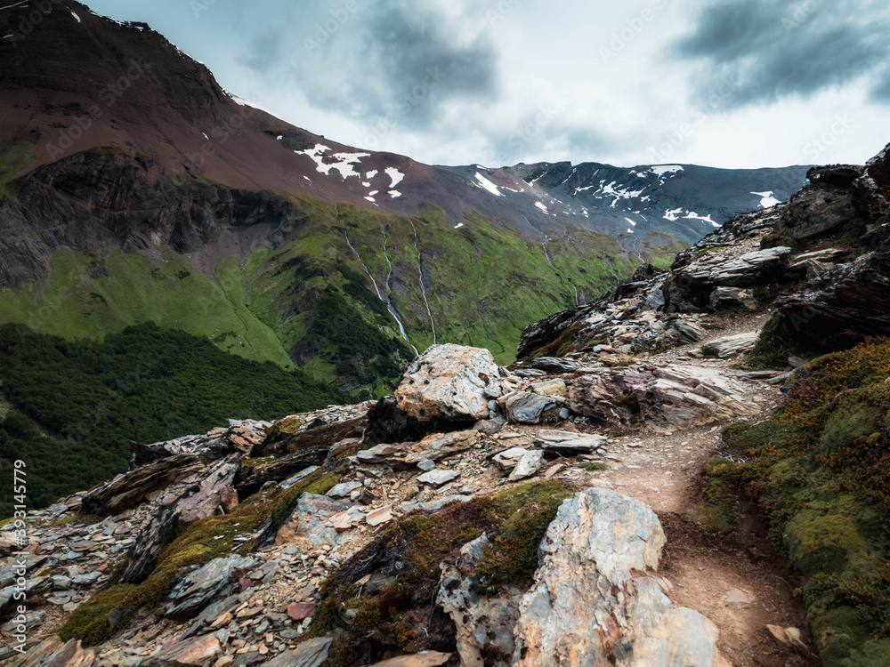 Obraz premium landscape in the mountains Tierra del Fuego Ushuaia Argentina