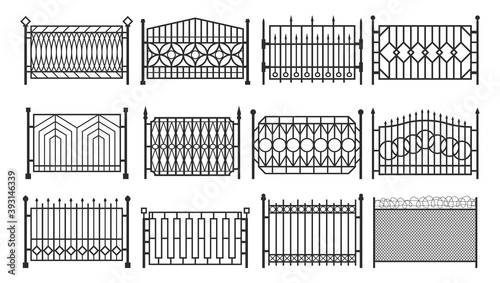 Fence, metal gates, iron steel barriers, fencing