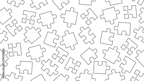 Puzzle doodles for coloring. Seamless kid pattern game for coloring in color paints. Vector illustration background.