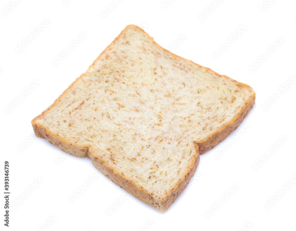 sliced bread isolated on white background