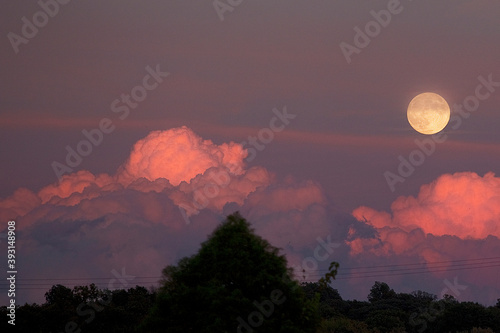 Moonrise with paramount clouds