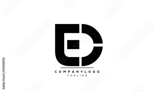 Alphabet letters Initials Monogram logo ED photo