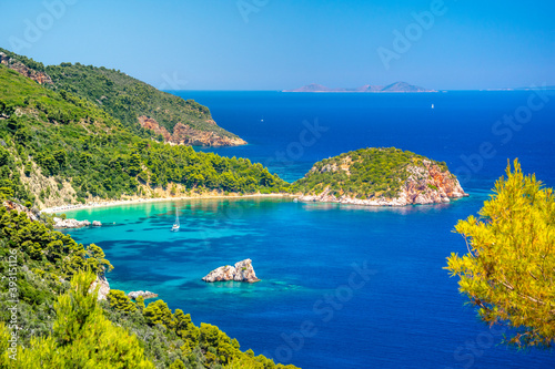 Fototapeta Naklejka Na Ścianę i Meble -  Amazing beach Stafilos, Skopelos, Greece.