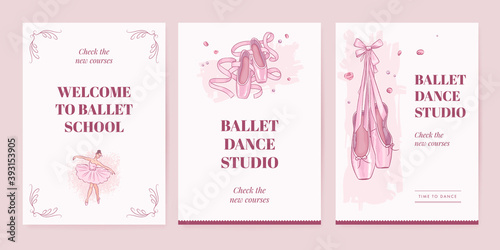 Ballet school poster template