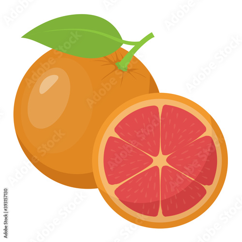 
A citrus and healthy fruit rich in vitamin c, an orange
