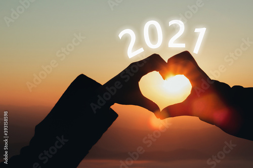 Two hand shape of love in 2021