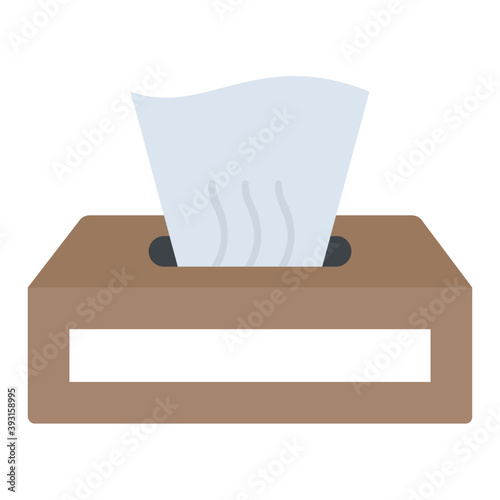 
Flat icon design of a tissue paper box
