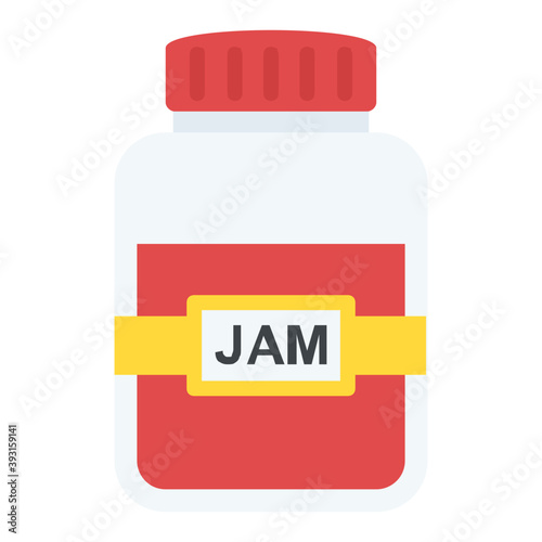 
Flat icon design of a jam jar
