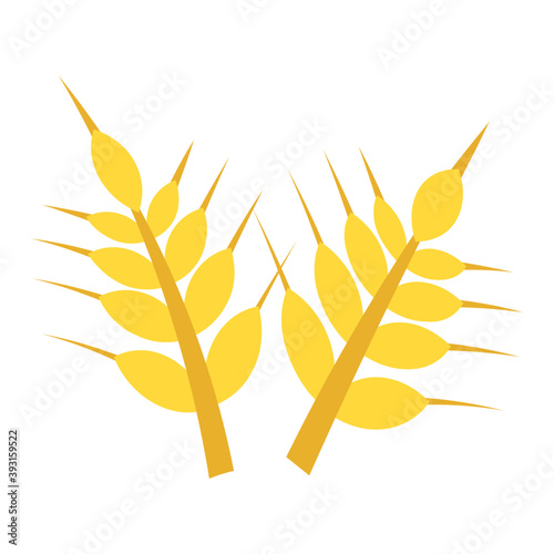 
Vector icon of barley ears 
