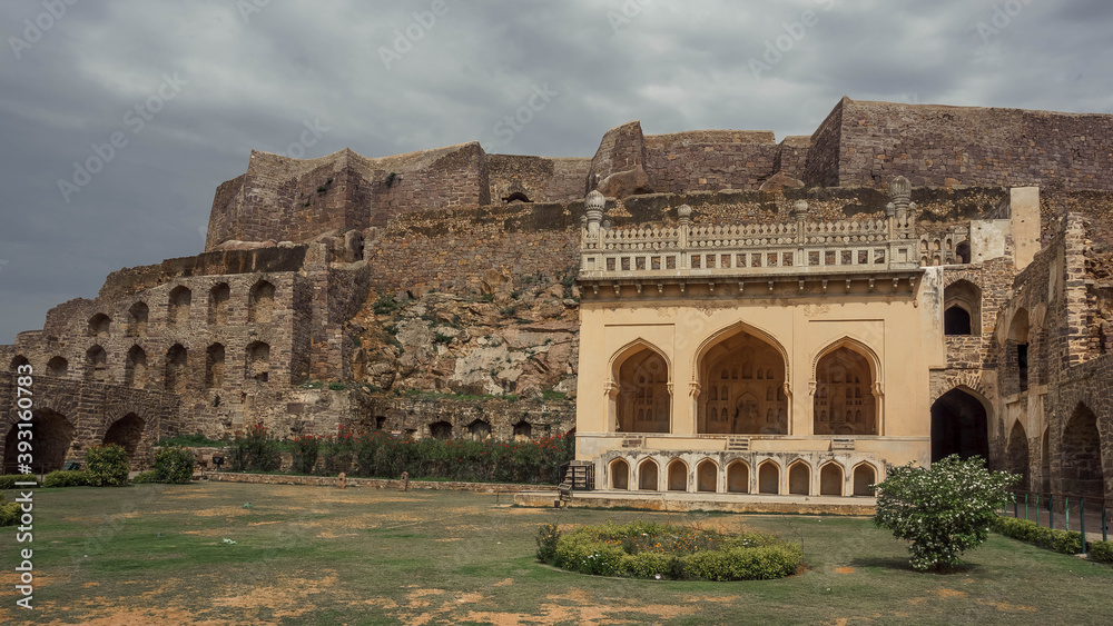 Golkonda is an ancient Indian fortress in the city of Hyderabad in the state of Telangana