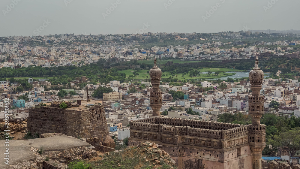 Golkonda is an ancient Indian fortress in the city of Hyderabad in the state of Telangana