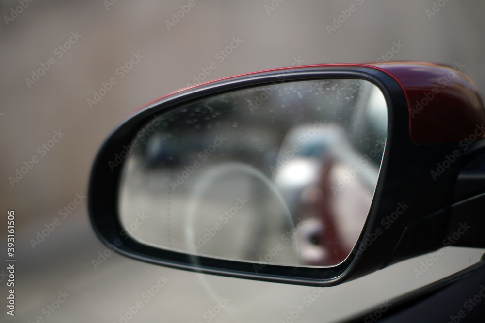 rear view mirror of a modern car