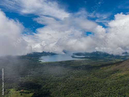 Beautiful aerial view of the colosal  Arenal Volcano in the Costa Rica © Gian