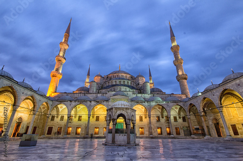 View of The Blue Mosque of Istanbul in Turkey photo