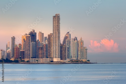 View of Panama City against sky photo