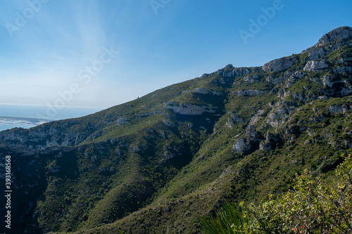 Fototapeta Naklejka Na Ścianę i Meble -  
panoramic views of the foradada natural mountain area and the sea